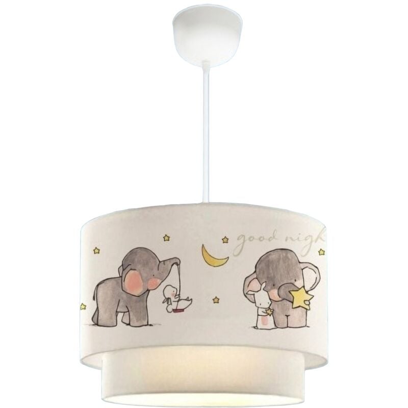 foto del prodotto lampadario lampada a sospensione in lurgan da bambino e27 70 cm modello elefante