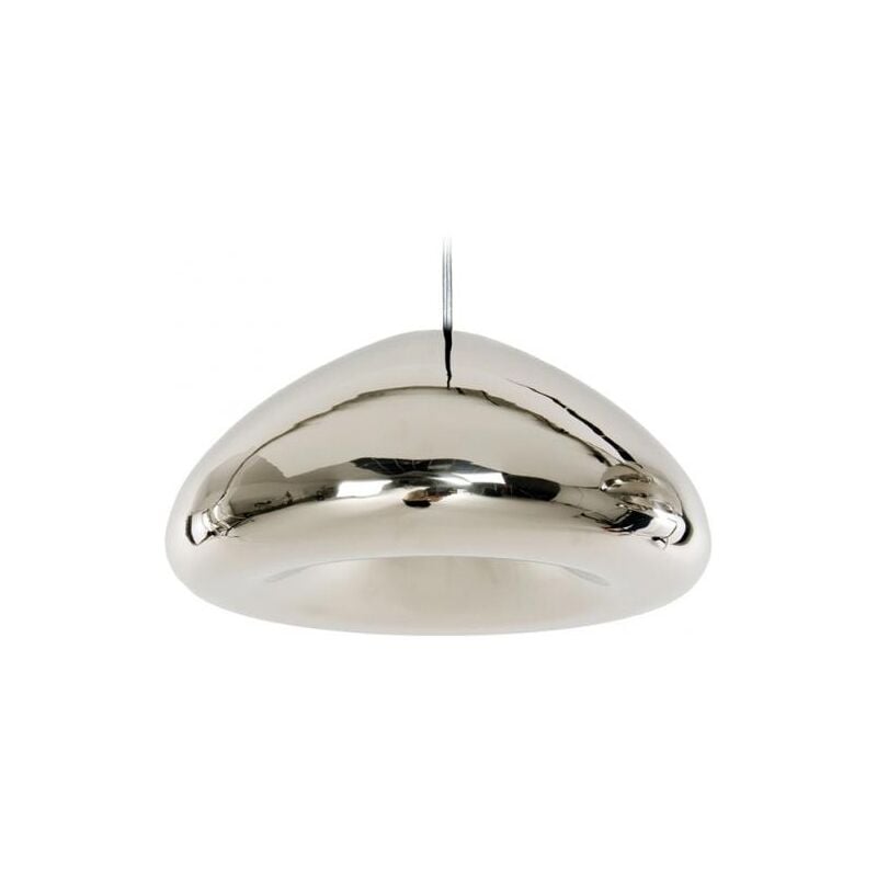 foto del prodotto lampadario lampada a sospensione in metallo cromato 30 cm nullify argento