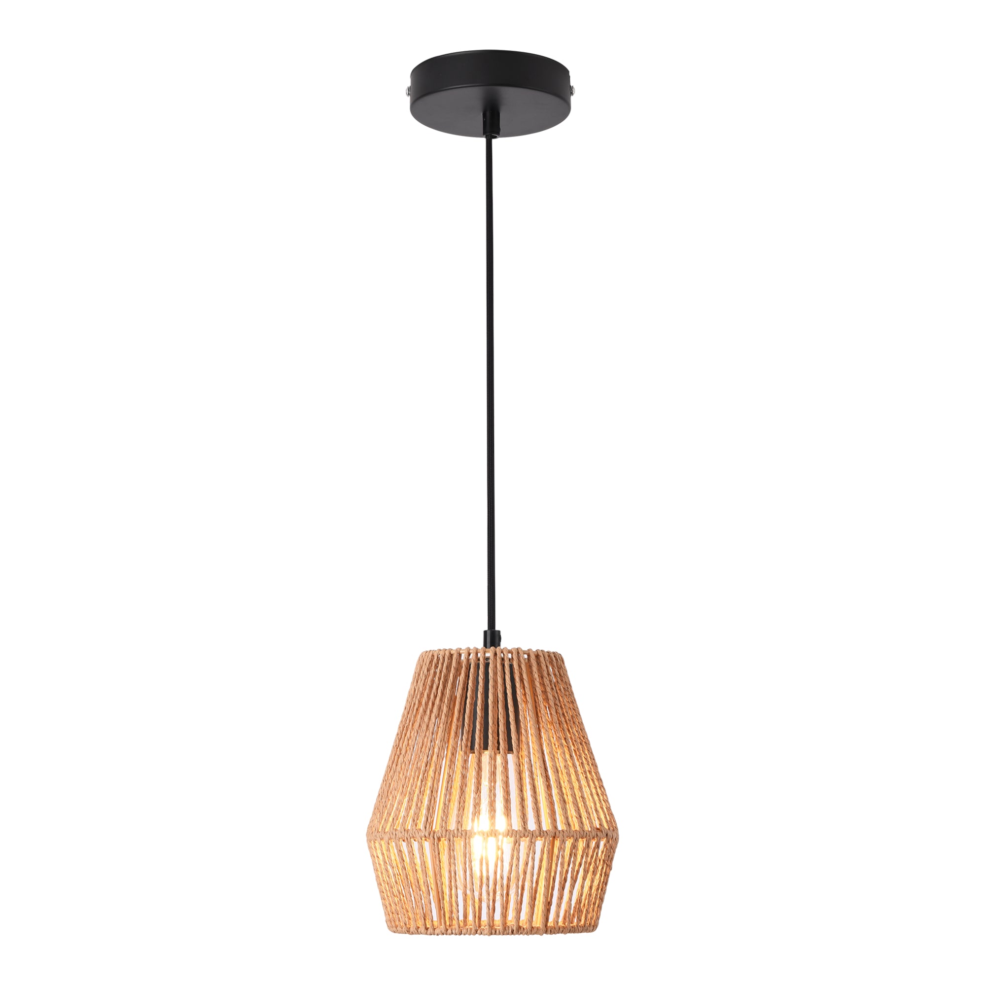 foto del prodotto lampadario lampada a sospensione lampada a sospensione in corda intrecciata liverpool 160 x 18 cm beige lux.pro 030007476