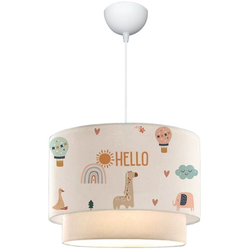 foto del prodotto lampadario lampada a sospensione lurgan sospensione per bambini e27 70 cm modello giraffa 030007545