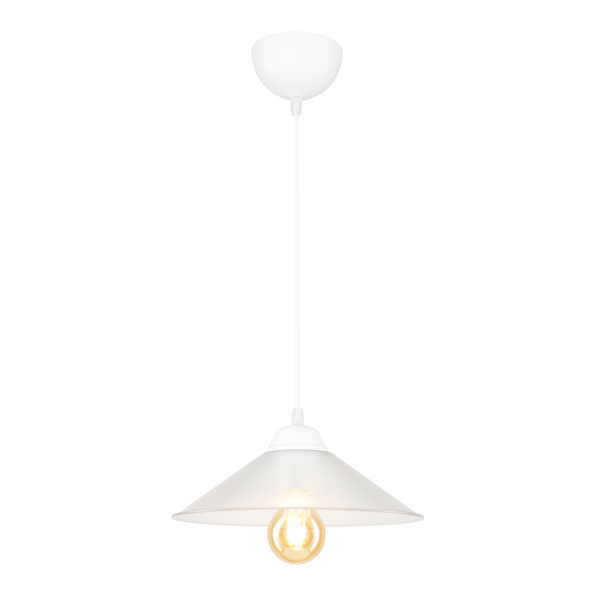 foto del prodotto lampadario lampada a sospensione sospensione in plastica altezza 48 cm e27 bianco trasparente 03 0007498