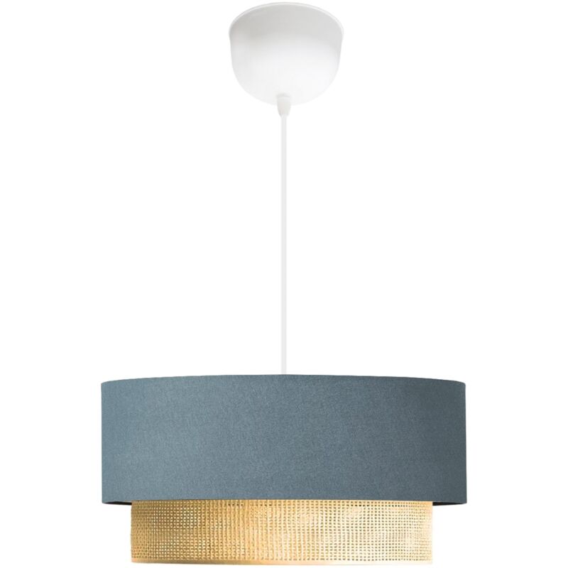 foto del prodotto lampadario lampada a sospensione sospensione loughborough e27 altezza 70 cm bianco grigio blu giallo 030007540