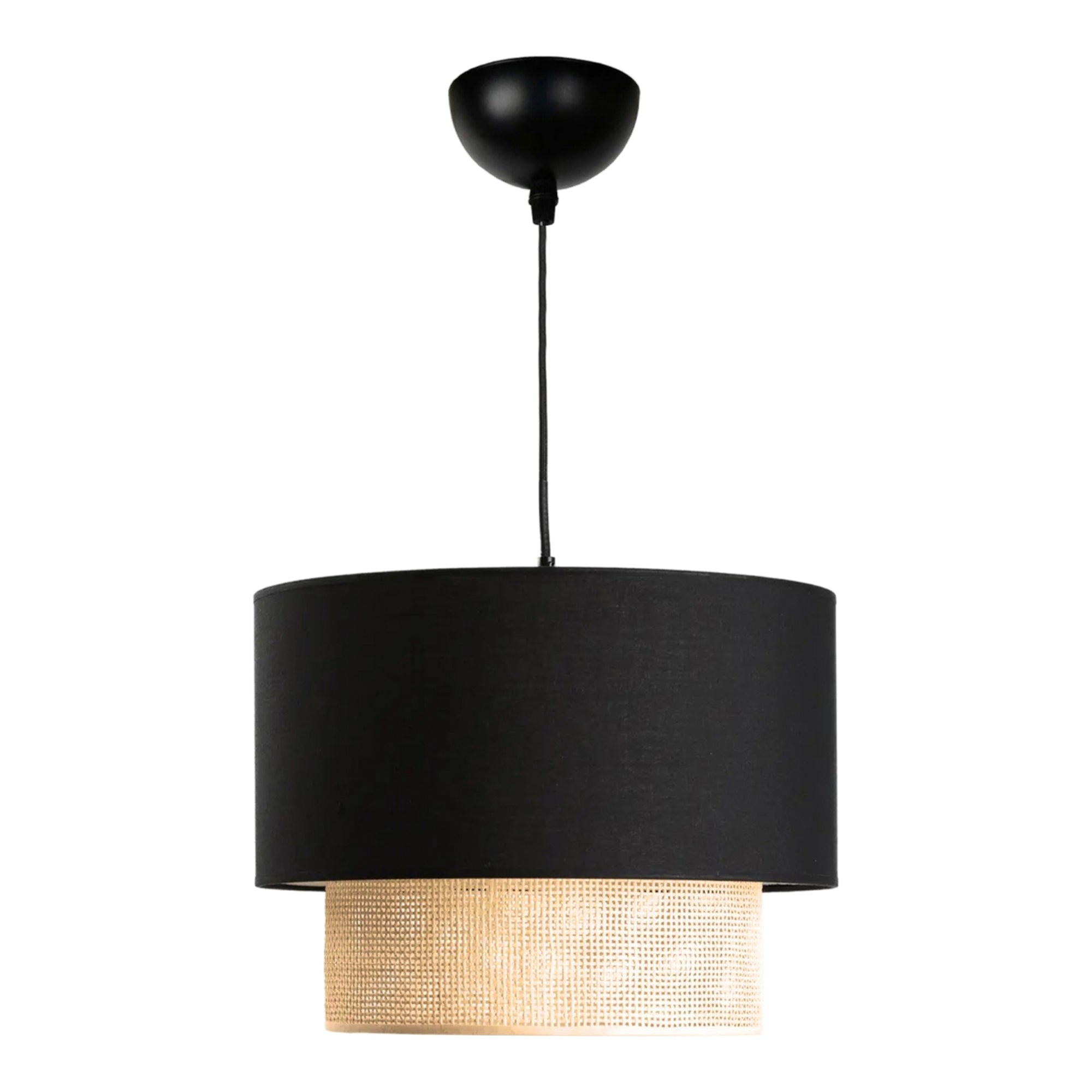 foto del prodotto lampadario lampada a sospensione sospensione loughborough e27 altezza 70 cm nero giallo 03 0007542