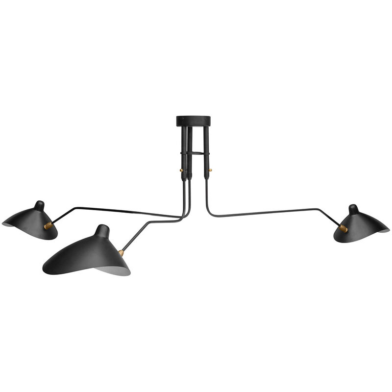 foto del prodotto lampadario lampada flexo 3 bracci george nero