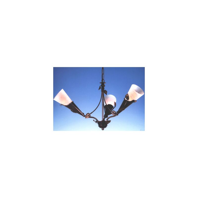 foto del prodotto lampadario lampada wonderful 3 luci ferro battuto cruccolini