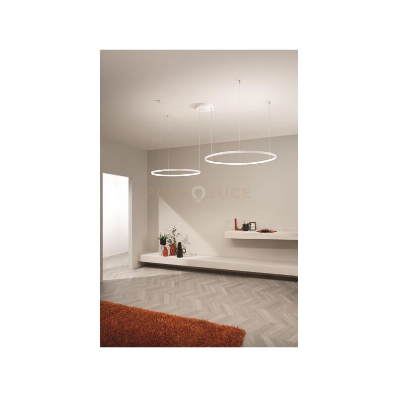 foto del prodotto lampadario led 2 sospesi soel bianco so.soel 2 bianco