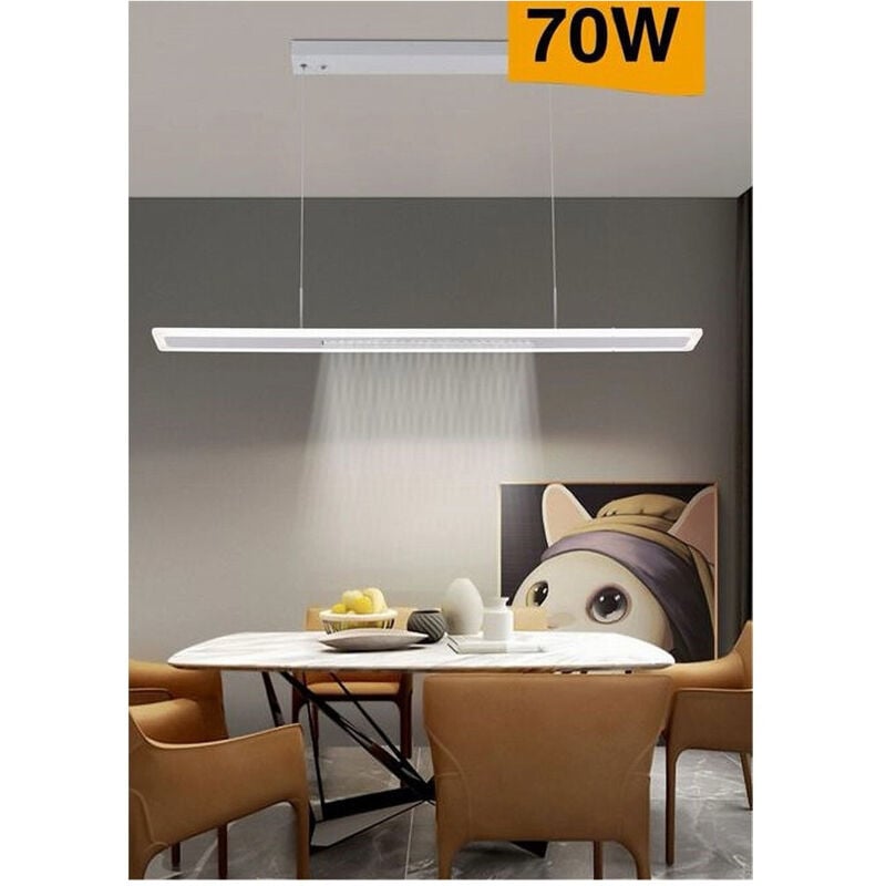 foto del prodotto lampadario led 70w a sospensione lampada dimmerabile 3 colorazioni di luce b80 3c bianco trade shop traesio
