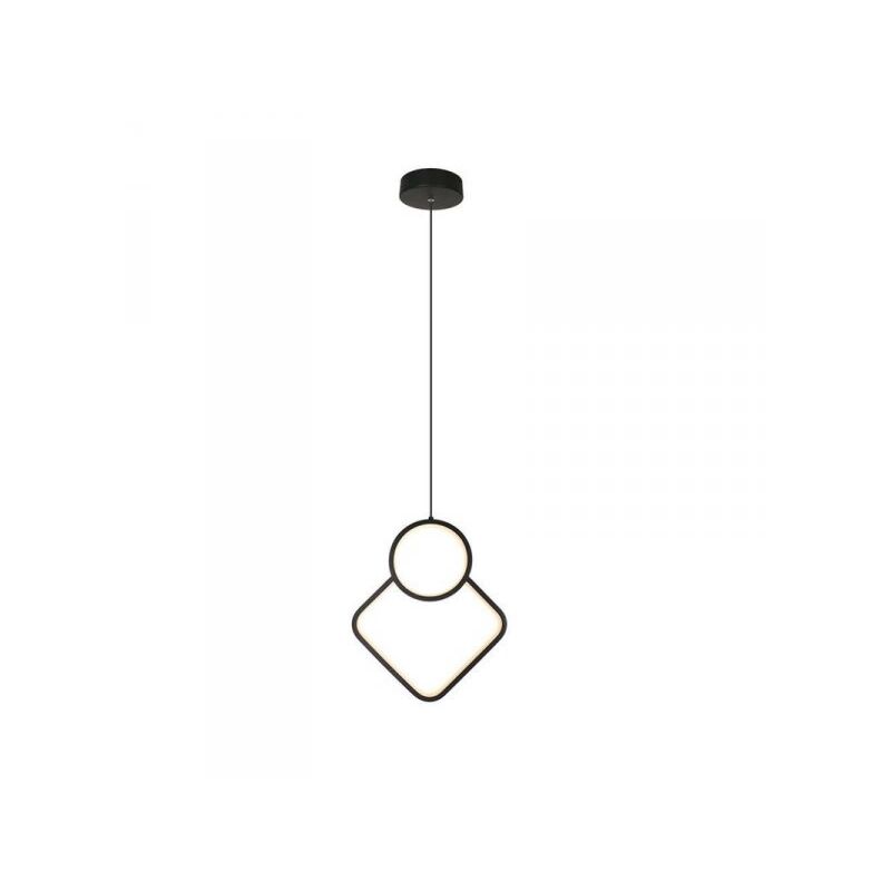 foto del prodotto lampadario led a sospensione 12w dal design moderno 28196cm colore nero 4000k sku 14999