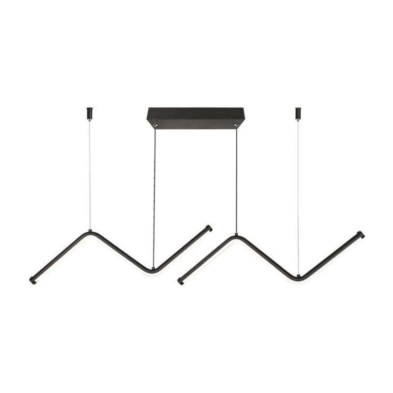 foto del prodotto lampadario led a sospensione 12w dal design moderno colore nero 4000k v tac