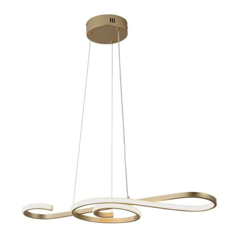foto del prodotto lampadario led a sospensione 18w in metallo dal design moderno 7025cm verniciato oro 3000k v tac
