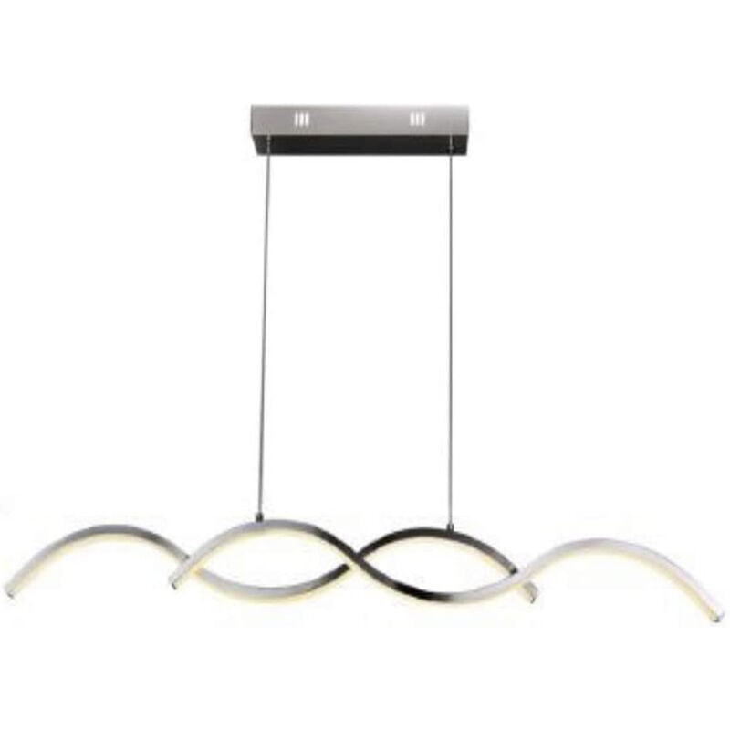foto del prodotto lampadario led a sospensione 25 watt luce naturale 4000k lampada twist argento