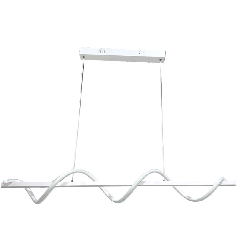 foto del prodotto lampadario led a sospensione 36 watt lampada moderna twist bianco luce calda 3000k