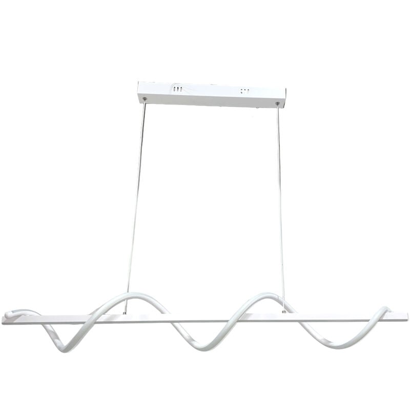 foto del prodotto lampadario led a sospensione 36 watt lampada moderna twist bianco luce fredda 6500k