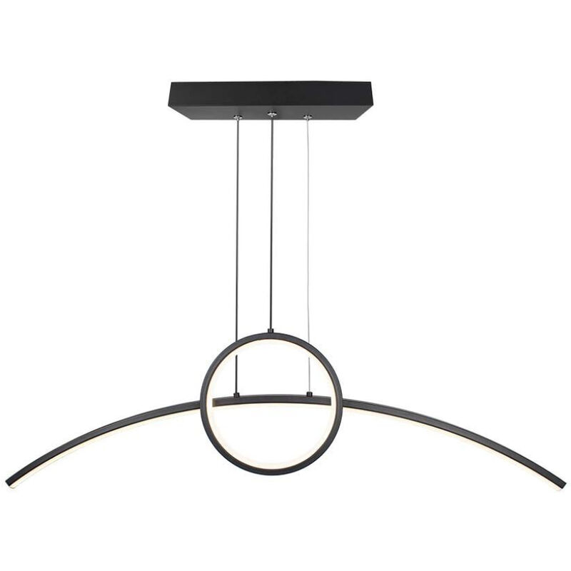 foto del prodotto lampadario led a sospensione 36w dal design moderno colore nero 4000k - v-tac