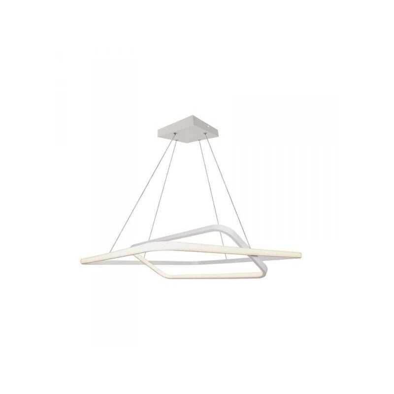 foto del prodotto lampadario led a sospensione 48w 5150lm doppio quadrato incrociate bianco 3000k triac dimmerabile sku 14988