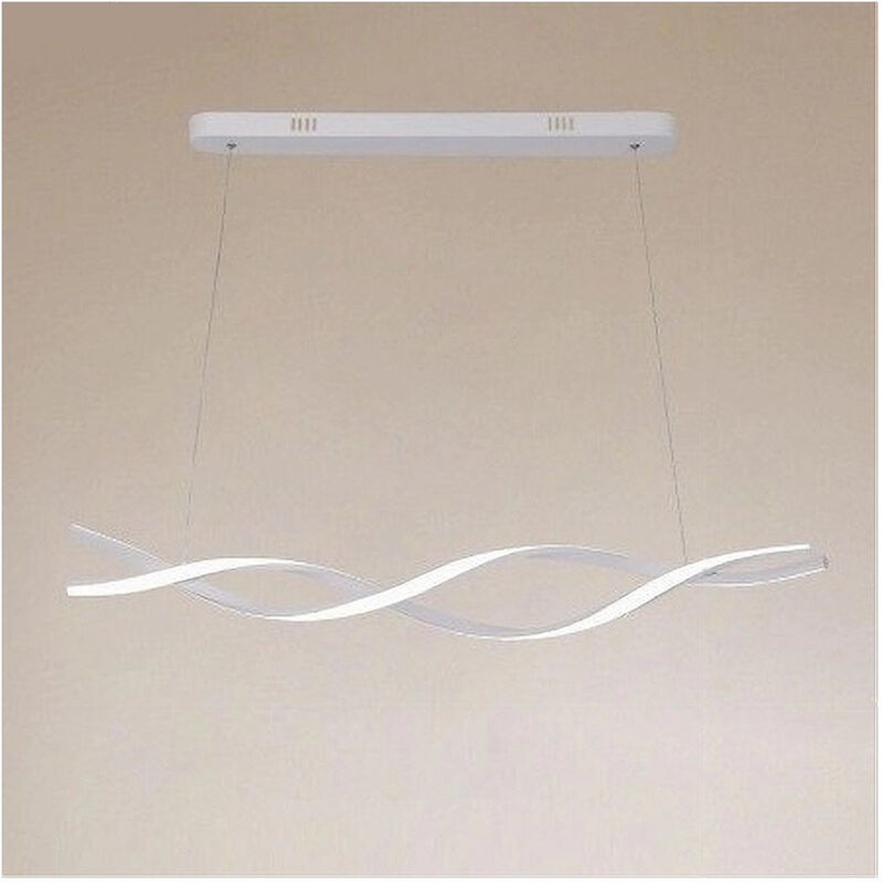 foto del prodotto lampadario led a sospensione 48w bianco spirale ondulato vortice intrecciato luce 4000k 32484 trade shop traesio