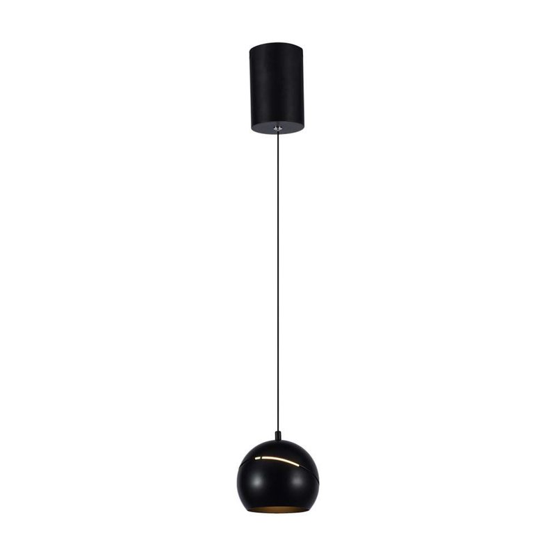 foto del prodotto lampadario led a sospensione 8.5w 850lm a forma di campana colore nero d120mm 3000k sku-7998