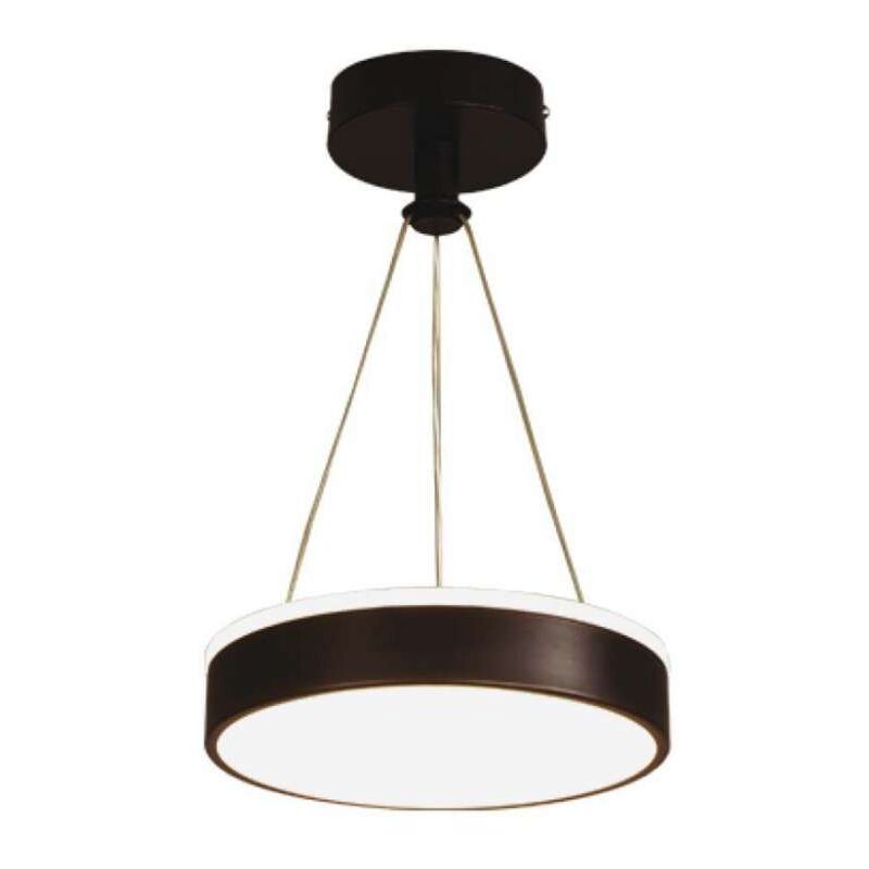 foto del prodotto lampadario led a sospensione circolare 12w in metallo colore nero d 240mm h 500mm 4000k v tac
