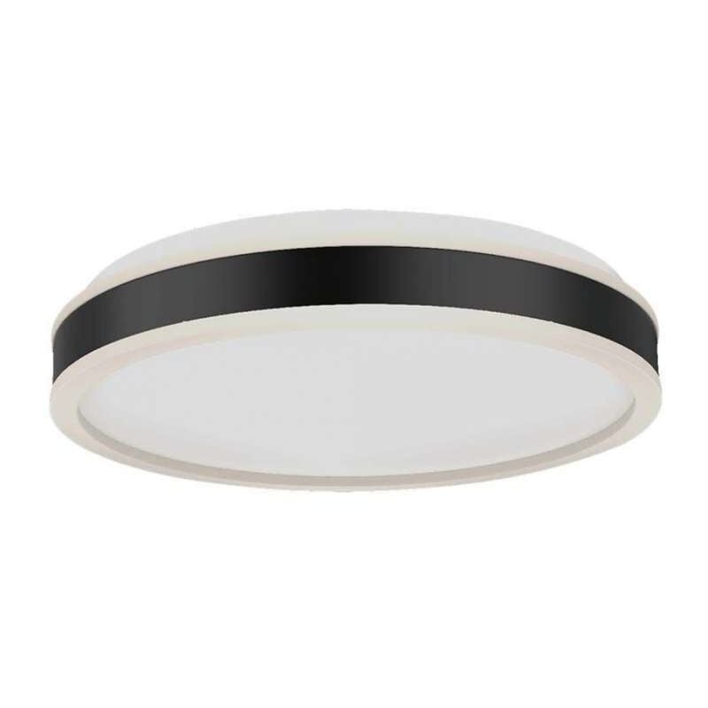 foto del prodotto lampadario led con montaggio a plafone 38w dimmerabile triac d 500mm h 62mm colore nero 4000k v tac