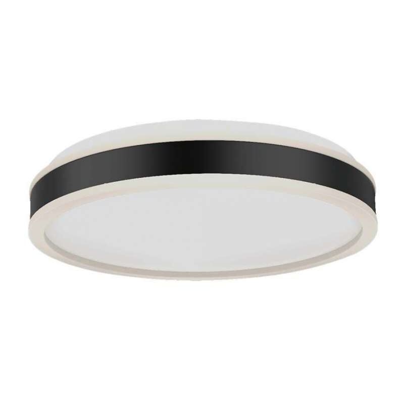 foto del prodotto lampadario led con montaggio a plafone 48w dimmerabile triac d 500mm h 62mm colore nero 4000k v tac