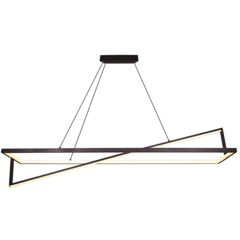 foto del prodotto lampadario led sospensione 2 rettangoli 45w metallo nero 11422150cm 3000k dimmerabile - v-tac