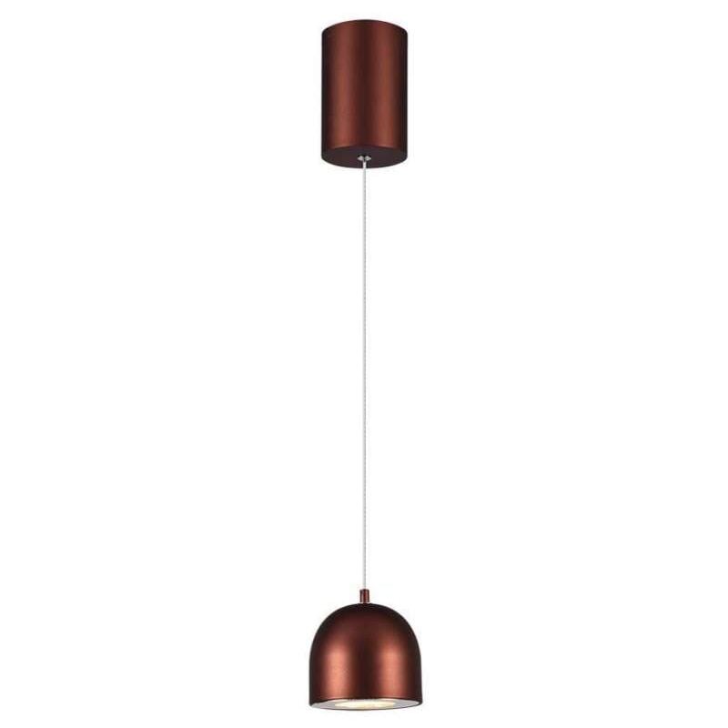 foto del prodotto lampadario led sospensione 8.5w coppa 10160cm regolabile 3000k touch rame v tac