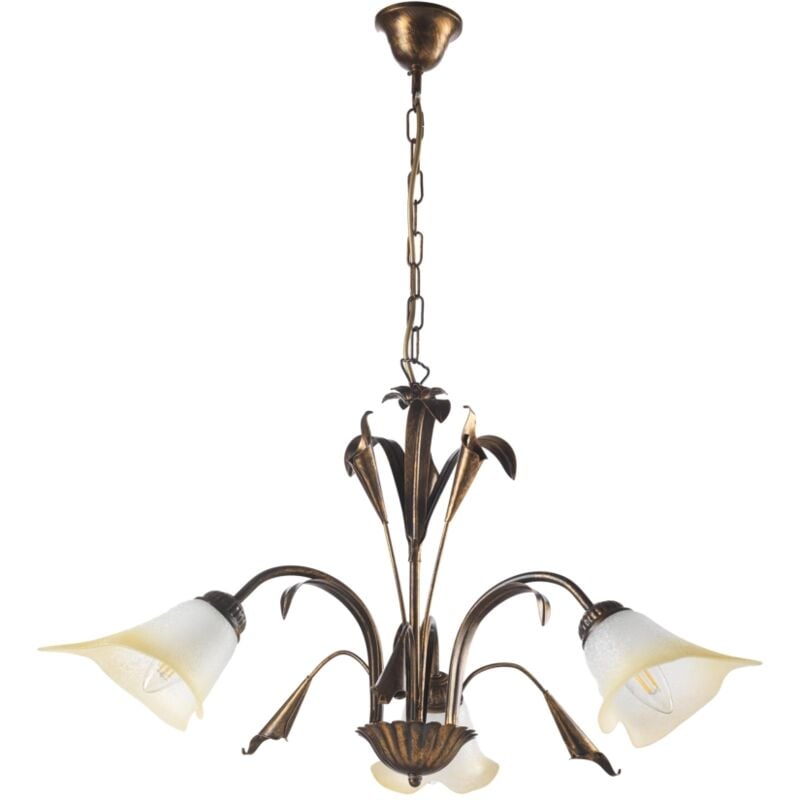 foto del prodotto lampadario lucrezia 3 luci bronzo, e14