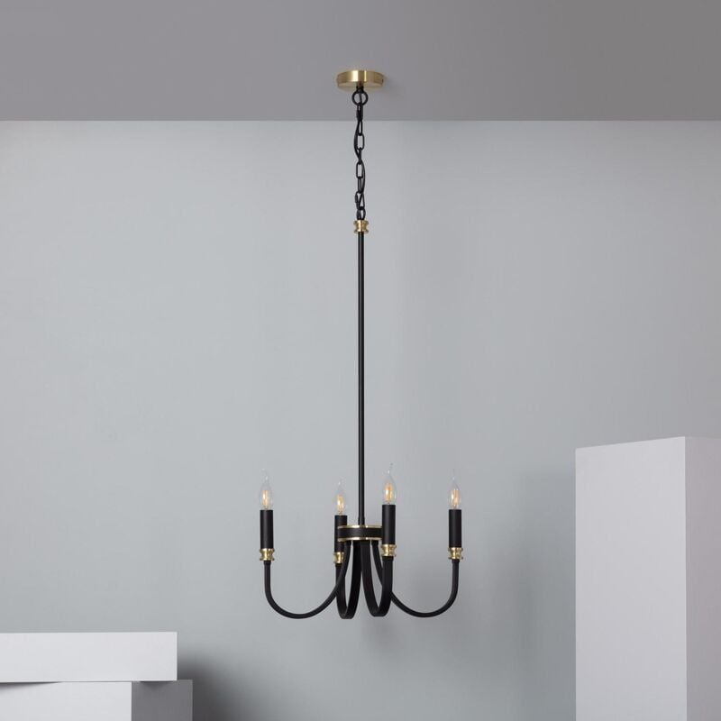 foto del prodotto lampadario metallo makenduru nero
