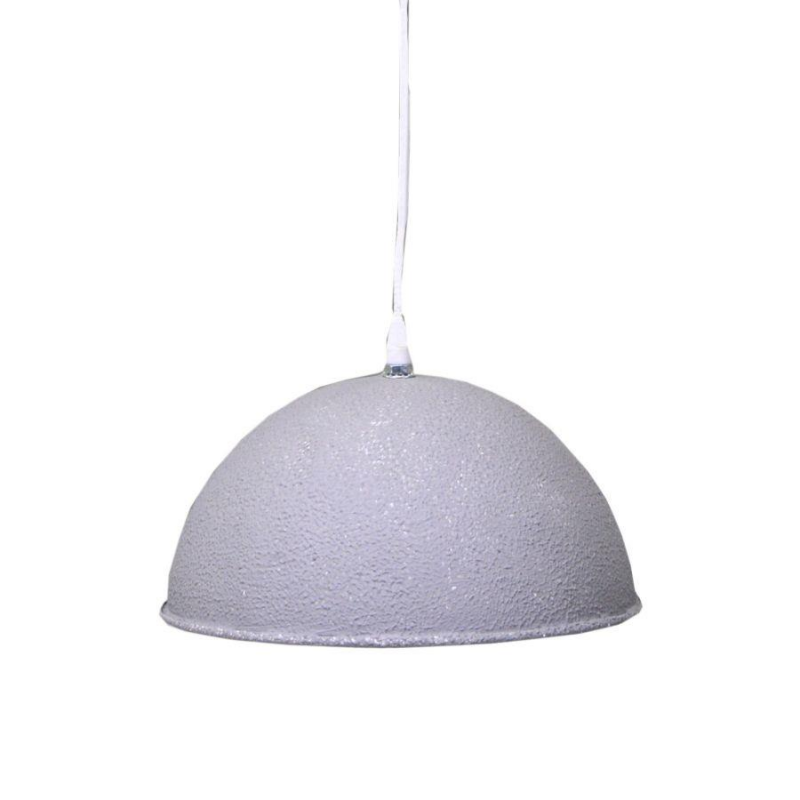foto del prodotto lampadario metallo vintage bianco grigio con attacco cm 26h19