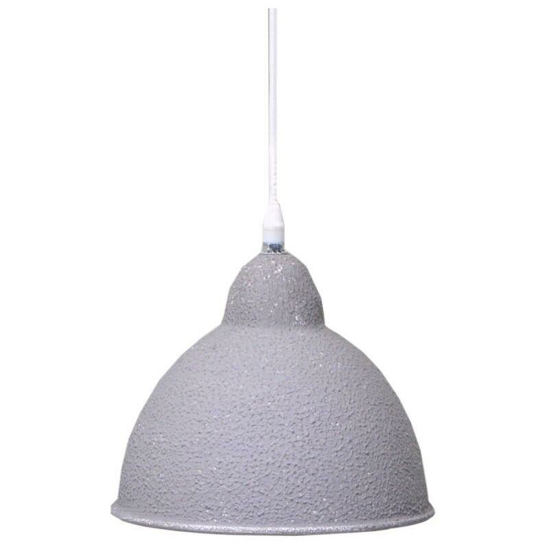 foto del prodotto lampadario metallo vintage bianco grigio sagomato con attacco cm 19h21