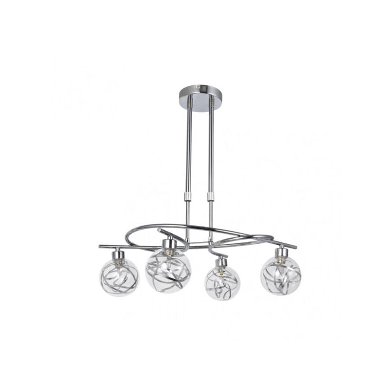 foto del prodotto lampadario modello varanasi cromo 4 luci - fabrilamp