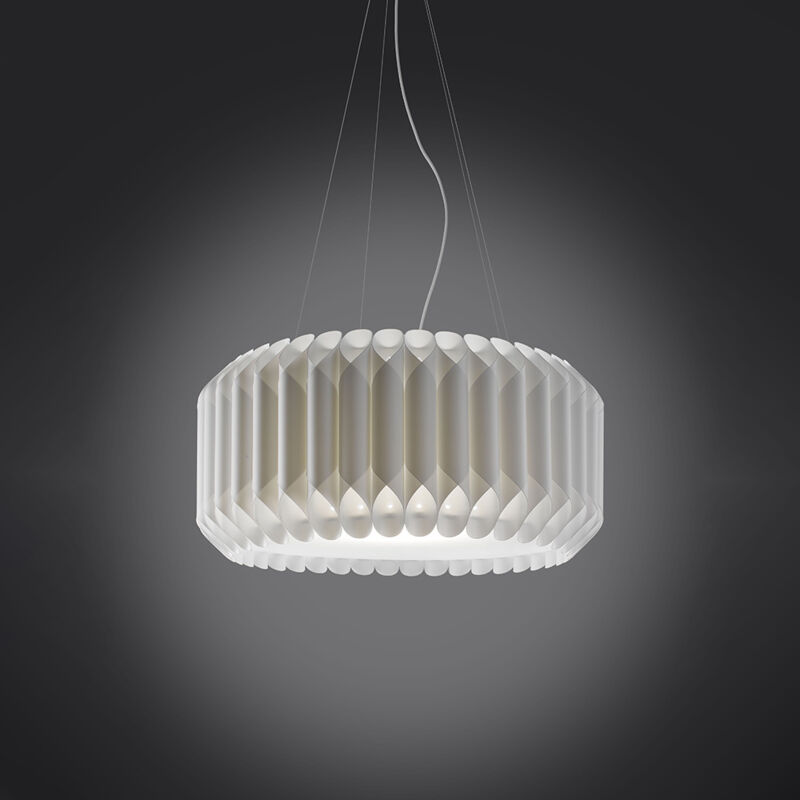 foto del prodotto lampadario moderno 3 luci louise in polilux bianco made in italy