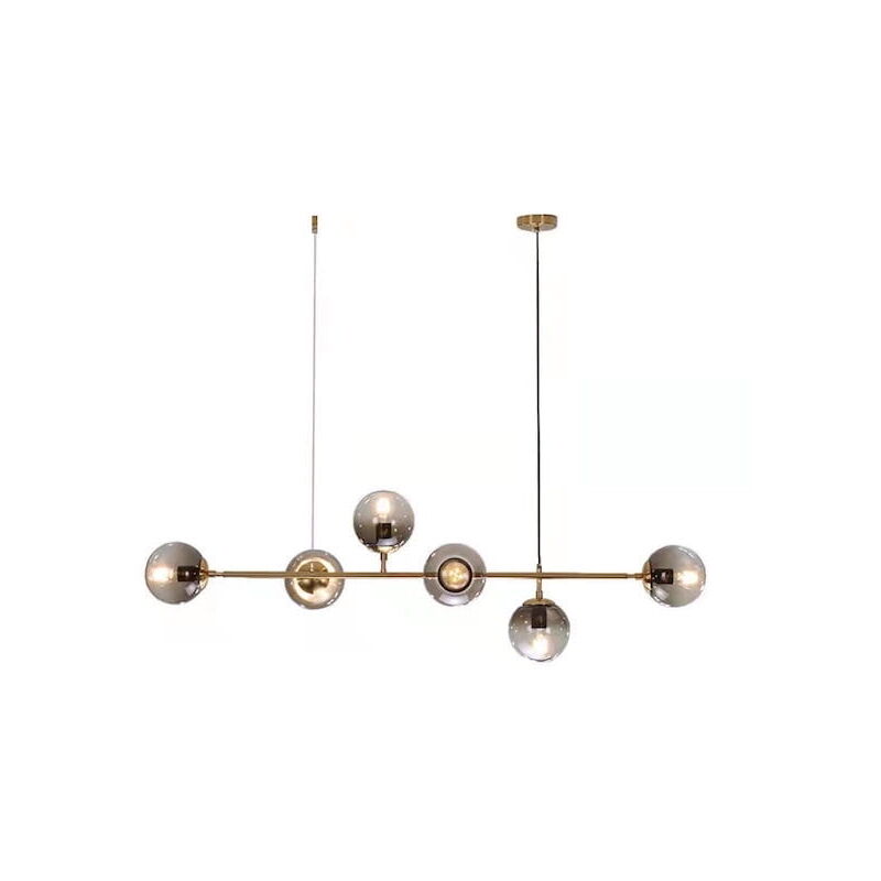 foto del prodotto lampadario moderno a 6 luci sopra tavolo, 120 cm dexter