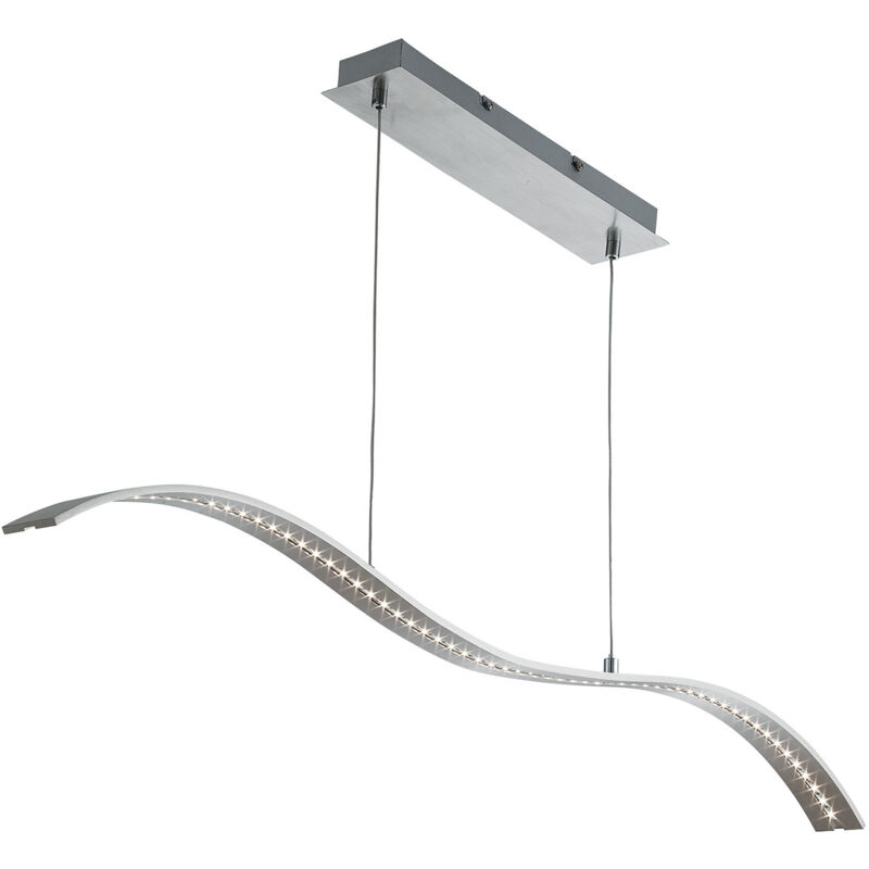 foto del prodotto lampadario moderno ala acciaio argento marrone led 10w 3000k
