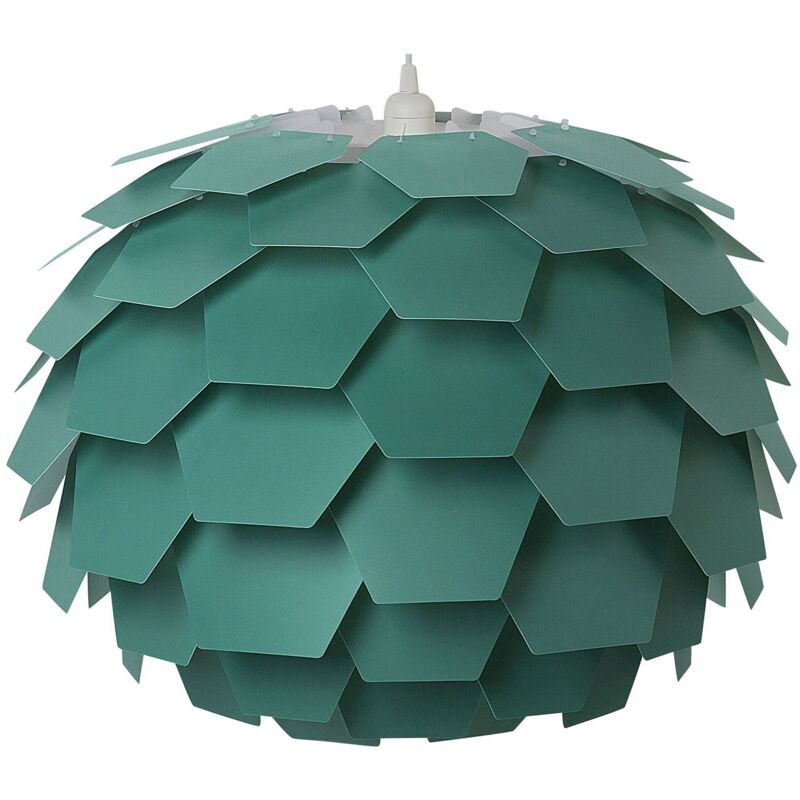 foto del prodotto lampadario moderno grande a forma di fiore in plastica color verde segre