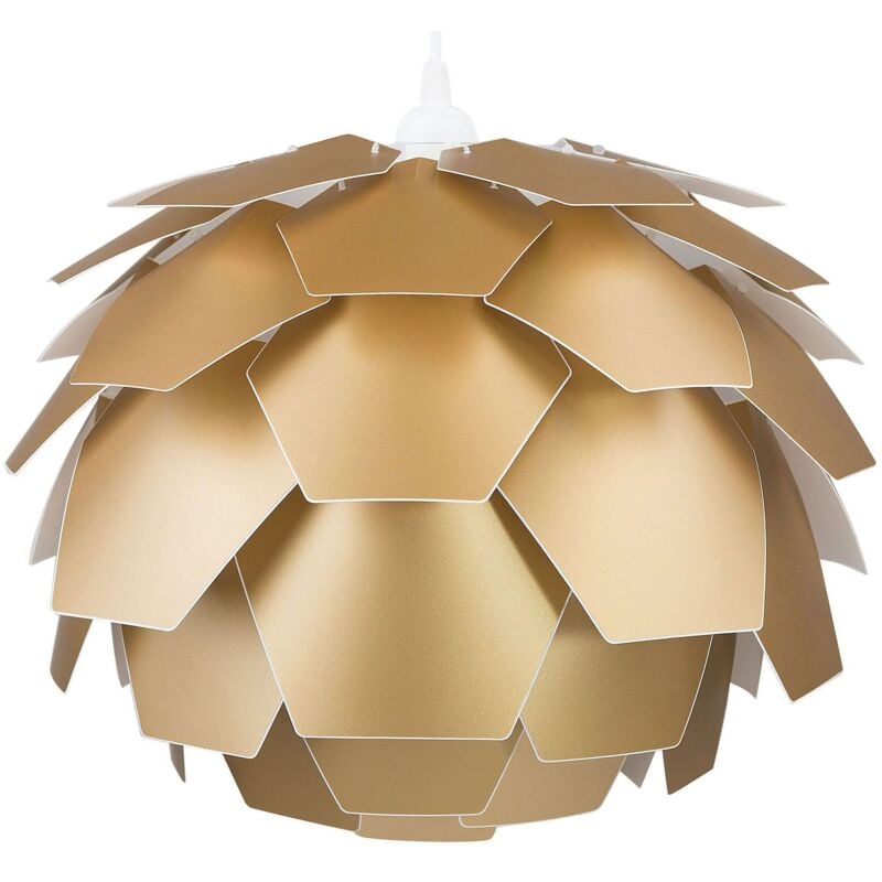 foto del prodotto lampadario moderno piccolo a forma di fiore in plastica color oro segre mini