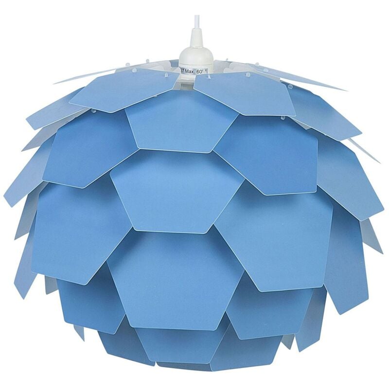 foto del prodotto lampadario moderno piccolo a forma di fiore in plastica colore blu segre mini