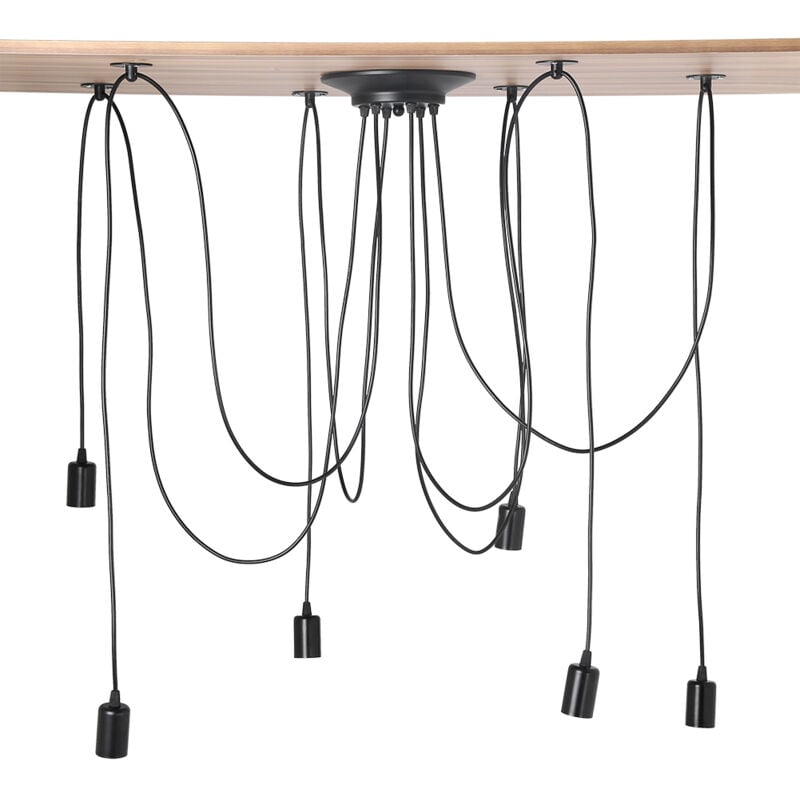 foto del prodotto lampadario moderno retr lampada a sospensione lampada a sospensione a 6 bracci lampadario a ragno regolabile fai da te creativo lampada da soffitto