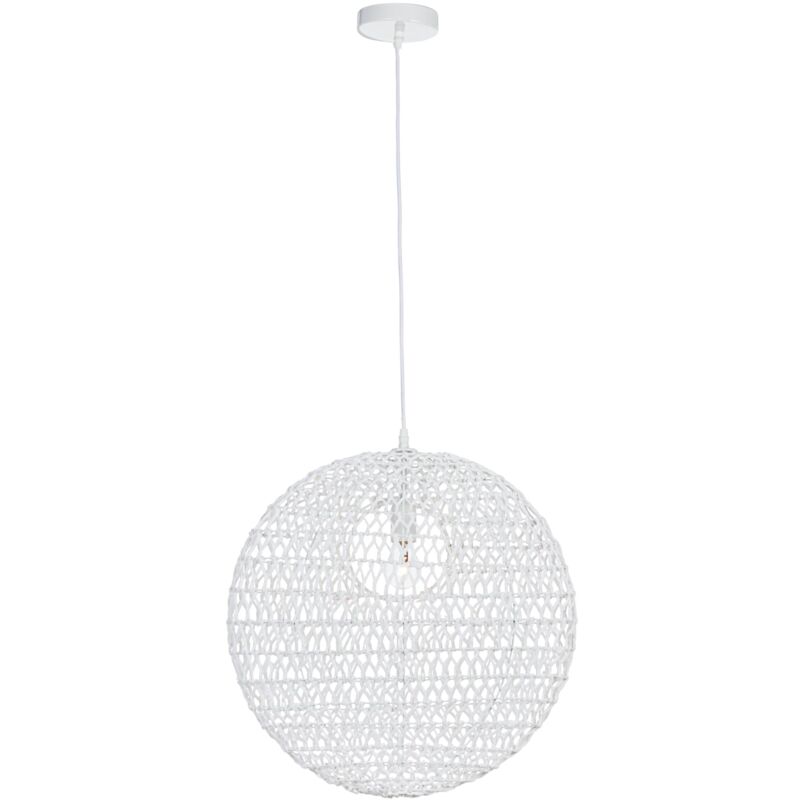 foto del prodotto lampadario pending bianco in acciaio e carta h41