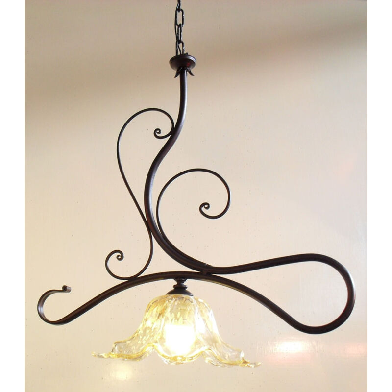 foto del prodotto lampadario plafoniera applique emozioni cm.64x36xh90 colore nero ruggine