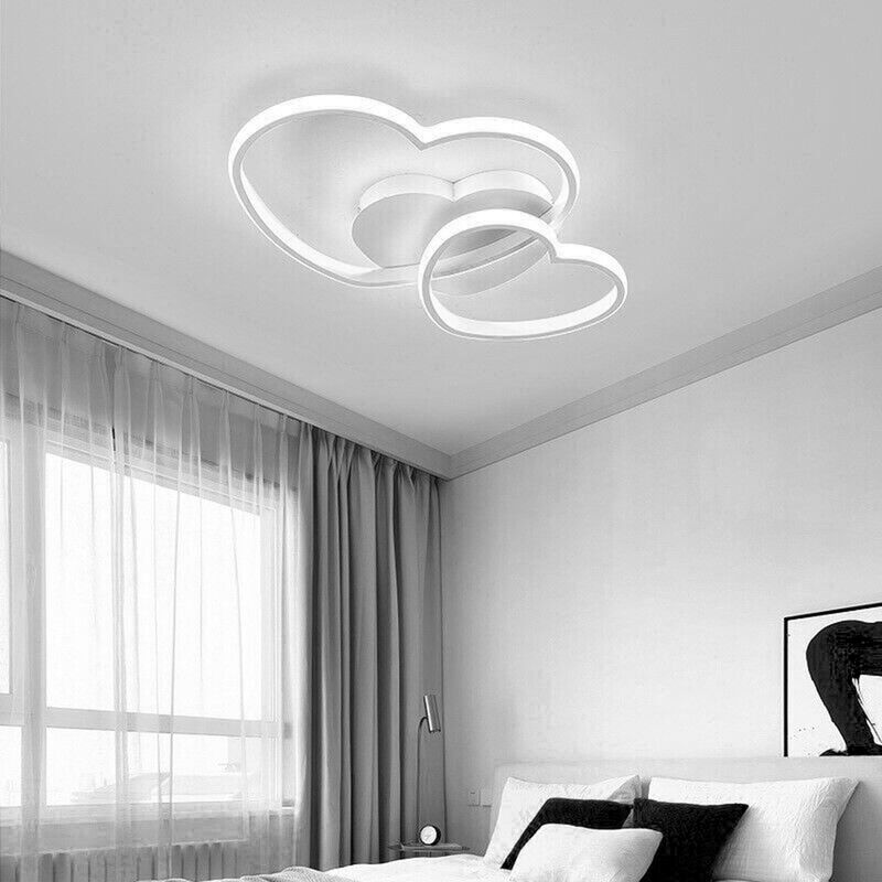 foto del prodotto lampadario plafoniera illuminazione a led moderno 31w luce soffitto forma cuori luce fredda 6500k