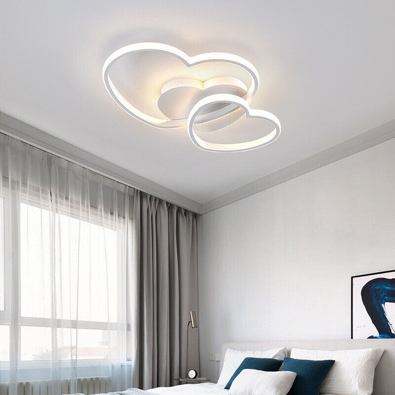 foto del prodotto lampadario plafoniera illuminazione a led moderno 33w luce soffitto forma cuori luce naturale 4000k