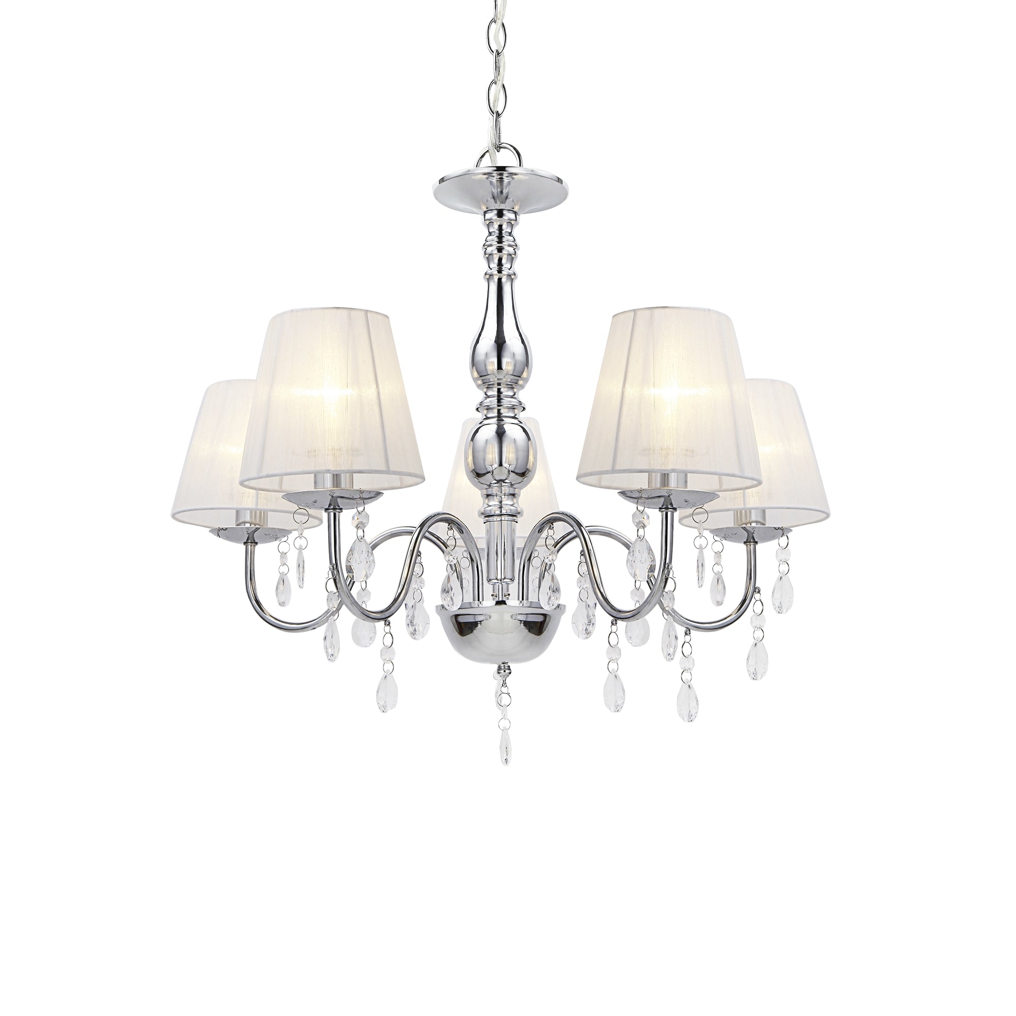 foto del prodotto lampadario plafoniera plafoniera alluminio plastica cromo bianco 45 cm 03 0002817