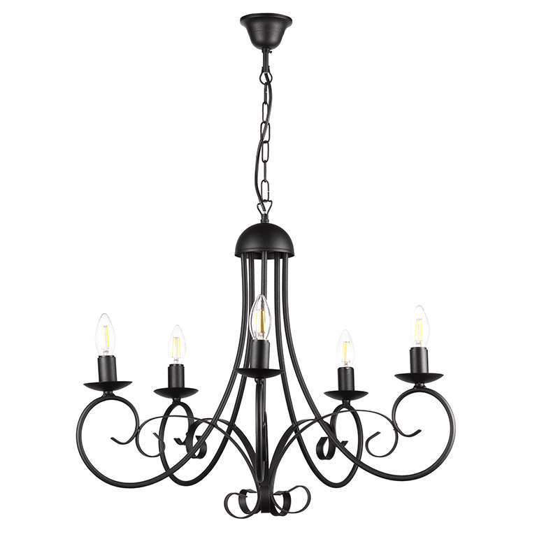 foto del prodotto lampadario pompei nero