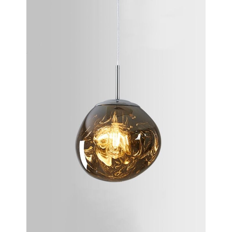 foto del prodotto lampadario soggiorni moderne lampada sospensione kreativer plafoniera regolabile 20cm grigio fumo