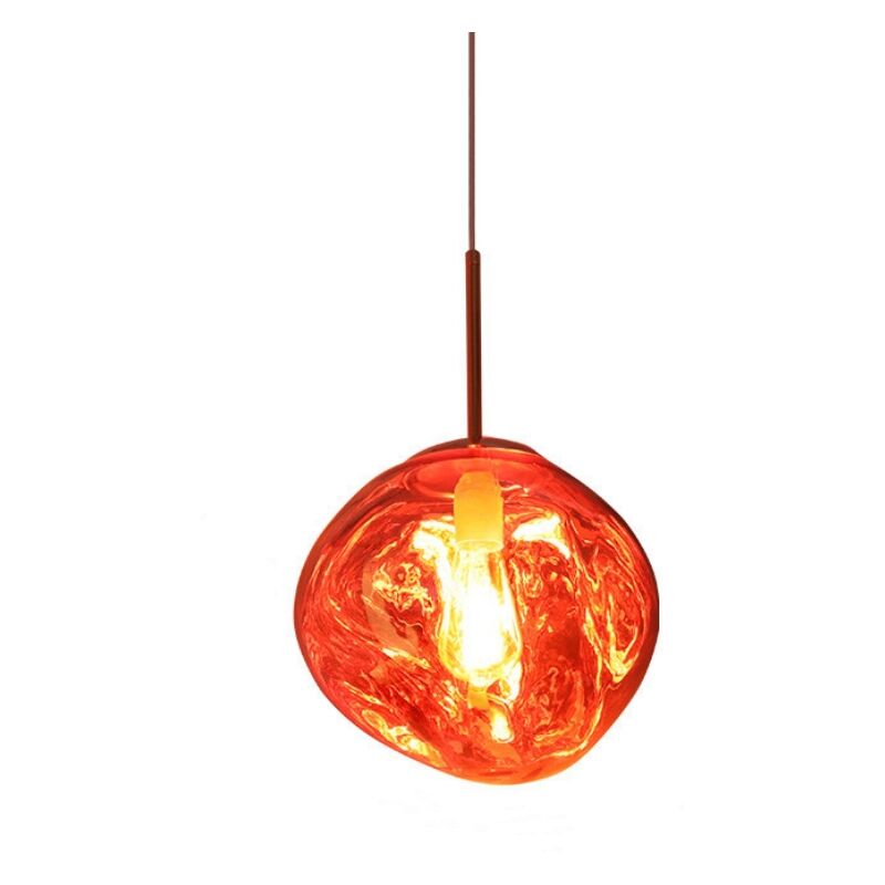 foto del prodotto lampadario soggiorni moderne lampada sospensione kreativer plafoniera regolabile 27cm rosso