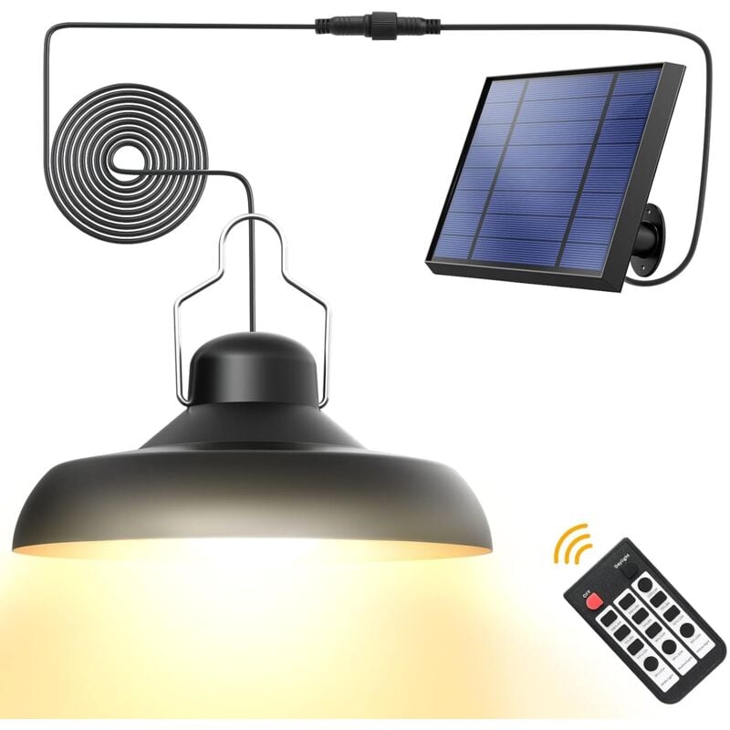 foto del prodotto lampadario solare, lampadario solare da giardino per esterni con telecomando, lampadario solare per esterni con sensore di movimento, lampadario