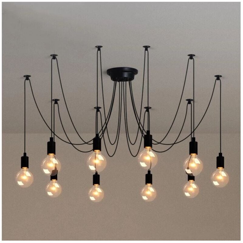 foto del prodotto lampadario spider 10 bracci, e27