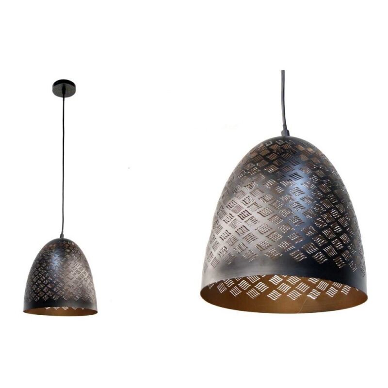 foto del prodotto lampadario urban industrial moderno in metallo cm 25 x 108 nero