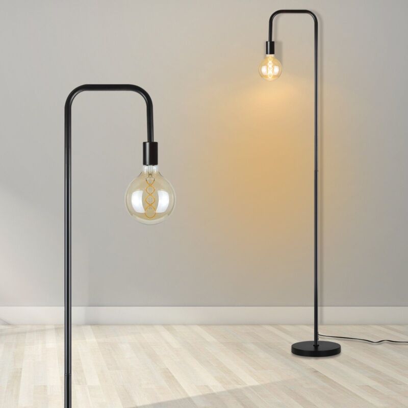 foto del prodotto lampadario vintage da salone lampadario nero con interruttore in metallo piedificato industriale e27 lampadario design lampada da salone per camera